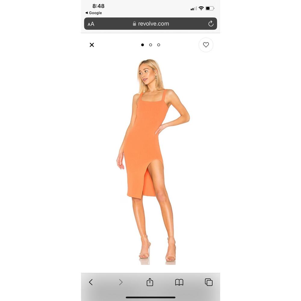 superdown Zoe Square Neck Dress in Orange